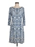 Max Studio Paisley Blue Casual Dress Size M - photo 1