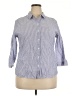 Croft & Barrow Blue 3/4 Sleeve Button-Down Shirt Size XXL - photo 1