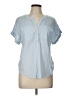 Lucky Brand Blue Short Sleeve Blouse Size L - photo 1