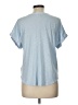 Lucky Brand Blue Short Sleeve Blouse Size L - photo 2