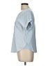 Lucky Brand Blue Short Sleeve Blouse Size L - photo 5