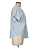 Lucky Brand Blue Short Sleeve Blouse Size L - photo 4