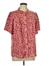 Assorted Brands 100% Polyester Animal Print Pink Short Sleeve Blouse Size L - photo 1