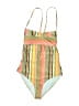 PrAna Stripes Green One Piece Swimsuit Size S - photo 1