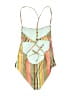 PrAna Stripes Green One Piece Swimsuit Size S - photo 2