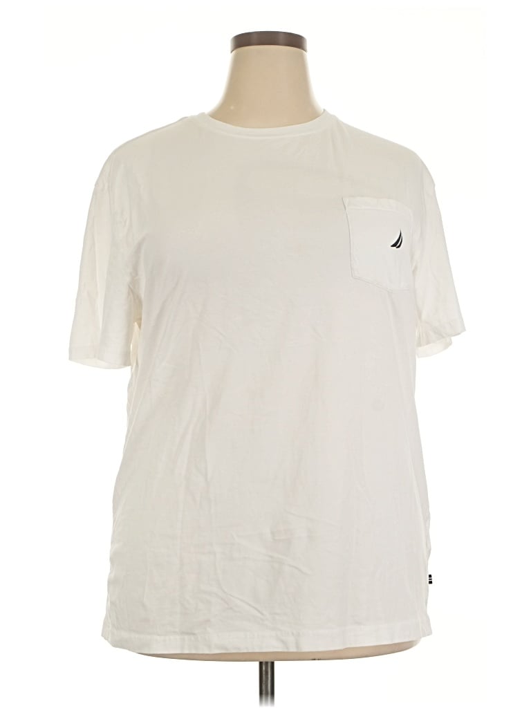 Pre-owned Nautica Short Sleeve T-shirt In Ivory