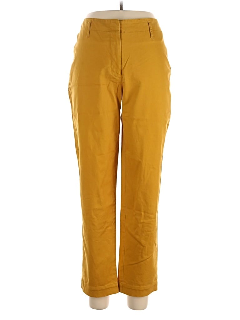 Pre-owned Lands' End Casual Pants In Yellow