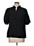 Unbranded Black Short Sleeve Blouse Size L - photo 1