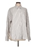 Unbranded Stripes Silver Long Sleeve Blouse Size L - photo 1