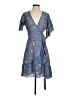 Max Studio Paisley Blue Casual Dress Size S - photo 1