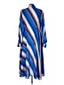 Flying Tomato 100% Polyester Stripes Blue Casual Dress Size L - photo 2