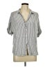 Universal Thread Stripes Gray 3/4 Sleeve Button-Down Shirt Size L - photo 1