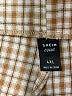 Shein Curve 100% Polyester Checkered-gingham Gold Shorts Size 20 Plus (4) - photo 3