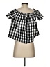Peppermint Black Short Sleeve Blouse Size S - photo 2