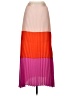 Express 100% Polyester Color Block Orange Casual Skirt Size XS - photo 2