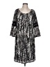 Ariat 100% Polyester Animal Print Black Casual Dress Size L - photo 1