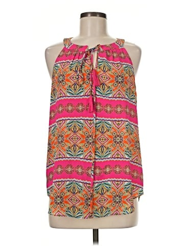 Rose + Olive Sleeveless Blouse (view 1)