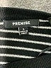 PREMISE Stripes Black Short Sleeve Turtleneck Size S - photo 7