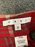 CAbi Plaid Burgundy Casual Skirt Size 8 - photo 4
