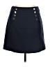 H&M Solid Blue Black Casual Skirt Size 10 - photo 1