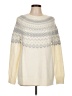 Talbots Chevron-herringbone Ivory Pullover Sweater Size L - photo 1