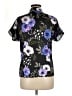 Assorted Brands Floral Black Short Sleeve Blouse Size M - photo 2