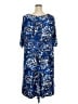 Roaman's Print Blue Casual Dress Size 26 - 28 - photo 2