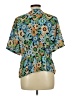 CAbi 100% Polyester Blue Short Sleeve Blouse Size L - photo 2