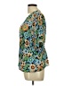 CAbi 100% Polyester Blue Short Sleeve Blouse Size L - photo 5
