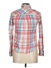 SO 100% Cotton Plaid Pink Long Sleeve Button-Down Shirt Size M - photo 2