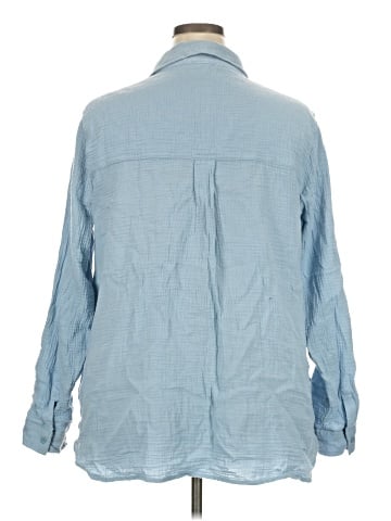 Anne Klein Long Sleeve Button-Down Shirt (view 2)