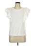NATION LTD 100% Cotton White Short Sleeve Top Size L - photo 1