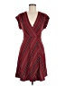 Monteau Stripes Burgundy Cocktail Dress Size M - photo 1