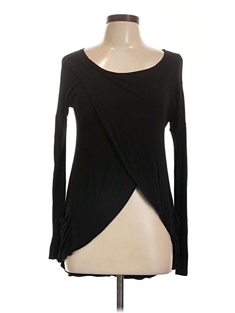 Pre-owned Rue21 Long Sleeve Top Black Keyhole Neckline Tops