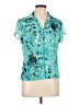 Sag Harbor 100% Polyester Teal Short Sleeve Blouse Size 10 - photo 1