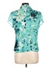 Sag Harbor 100% Polyester Teal Short Sleeve Blouse Size 10 - photo 2