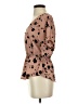 Sienna Sky 100% Polyester Brown Short Sleeve Blouse Size S - photo 5