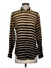 J. McLaughlin 100% Silk Stripes Gold Long Sleeve Silk Top Size XS - photo 1