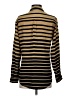 J. McLaughlin 100% Silk Stripes Gold Long Sleeve Silk Top Size XS - photo 2