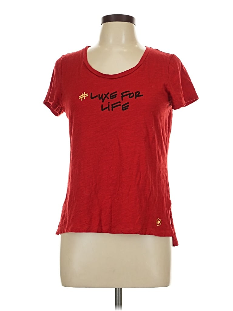Pre-owned Michael Michael Kors Short Sleeve T-shirt In Red