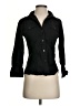 Theory 100% Cotton Black 3/4 Sleeve Button-Down Shirt Size S - photo 1