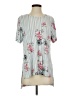 Benares Blue Short Sleeve Blouse Size S - photo 1