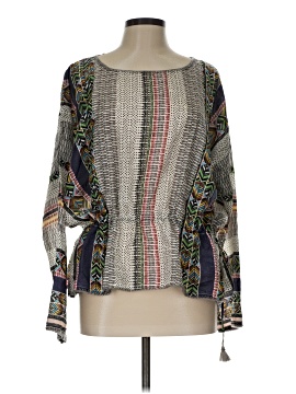 Johnny Was Long Sleeve Silk Top