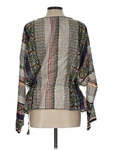 Johnny Was Long Sleeve Silk Top (view 2)