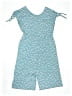 Tea 100% Cotton Hearts Teal Romper Size 14 - photo 1