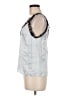 fleur du mal 100% Silk Silver Gray Sleeveless Silk Top Size M - photo 5
