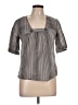Mossimo Gray Short Sleeve Blouse Size L - photo 1