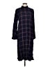 dip 100% Viscose Plaid Blue Casual Dress Size M - photo 1