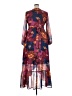 Mixed 100% Polyester Floral Burgundy Cocktail Dress Size XXL - photo 2