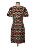 Milly 100% Silk Print Red Casual Dress Size 4 - photo 1